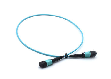 FTTH Telecom MPO Patch Cord Blue 8 Core 12 Core Fiber Optic Cable APC Polishing