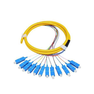 12 Cores Single Mode Fiber Patch Cord SCUPC Multi Core Connector