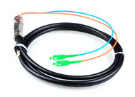 5M Waterproof SC / APC Pigtail , G652D 2 Core Single Mode Fiber Optic Cable