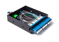 Black MPO Patch Cord Metal 12 Fiber Optical Box 165 * 139 * 33mm