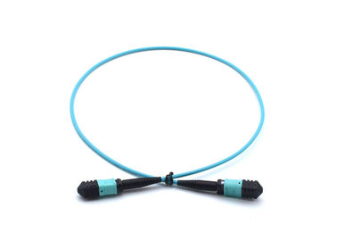 FTTH Telecom MPO Patch Cord Blue 8 Core 12 Core Fiber Optic Cable APC Polishing