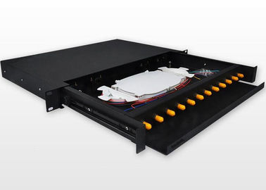 Rack Mount Fiber Optic Patch Panel Drawer Type 19 Inch 12 Core For Broadband