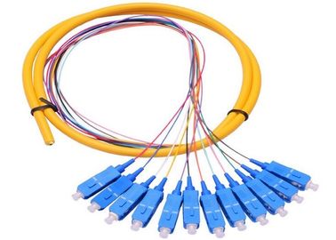 Yellow SM Pigtail Fiber Optic Cable G652D Simplex 0.9 / 2.0mm LSZH For CATV Systems