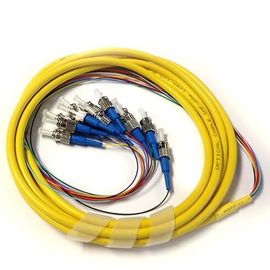 Durable 12 Core Fanout Pigtail Single - Mode Bunch Ribbon Fiber Optic Cable