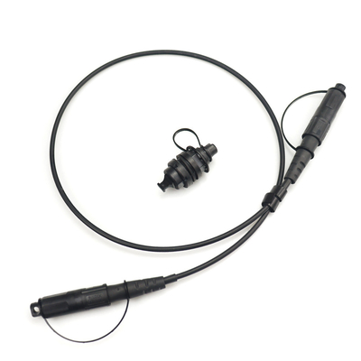 round FTTH Pre Connectorized Cable With Waterproof Adapter Connector