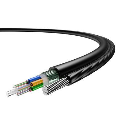 Outdoor Armored Aerial Optical Fiber Cable Self Supported Of FTTX